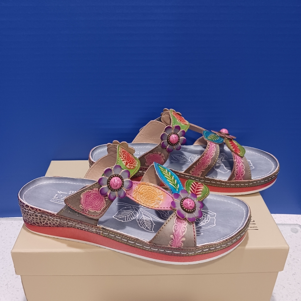 L'Artiste Joslin Wedge Sandal 8.5 - Picture 4 of 6